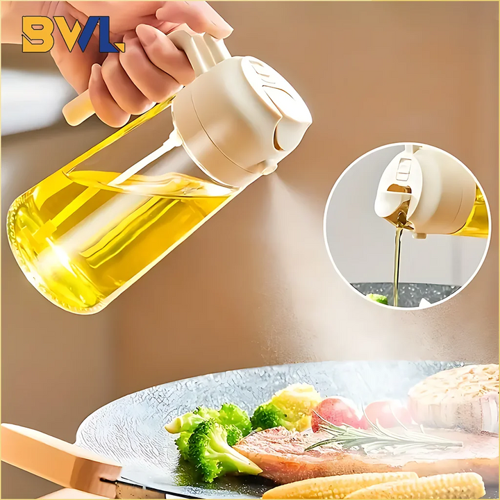 2in1 Glass Oil Sprayer Bottle - BBQ Kitchen Tool